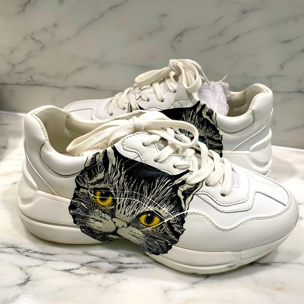 Gucci Rhyton Sneaker With Mystic Cat White Ivory 37.5